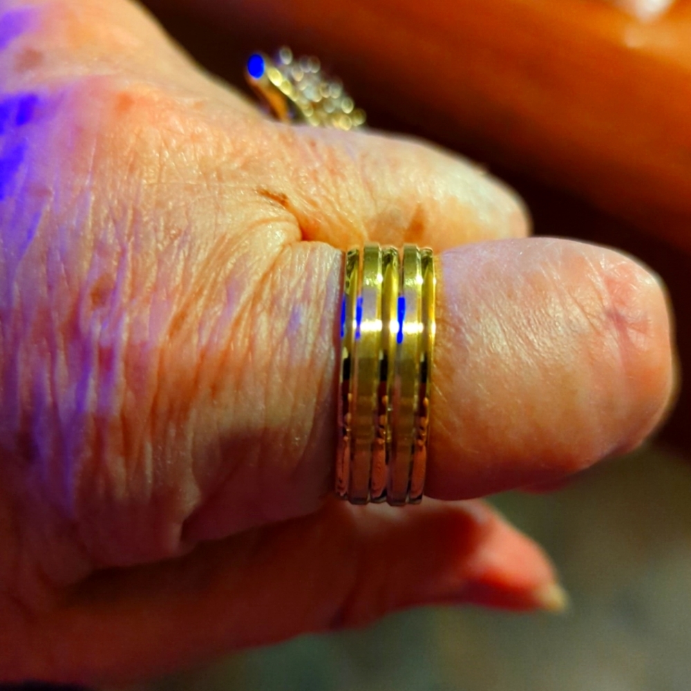Comfort Fit 18k Gold Plated Over Stainless Steel Wedding Band